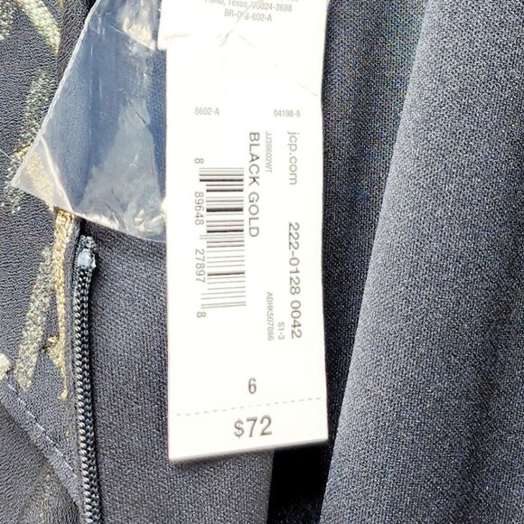 WorthingtoMid Dress Womens Sleeveless Black Metallic Ruffle Size 6 - Picture 14 of 14